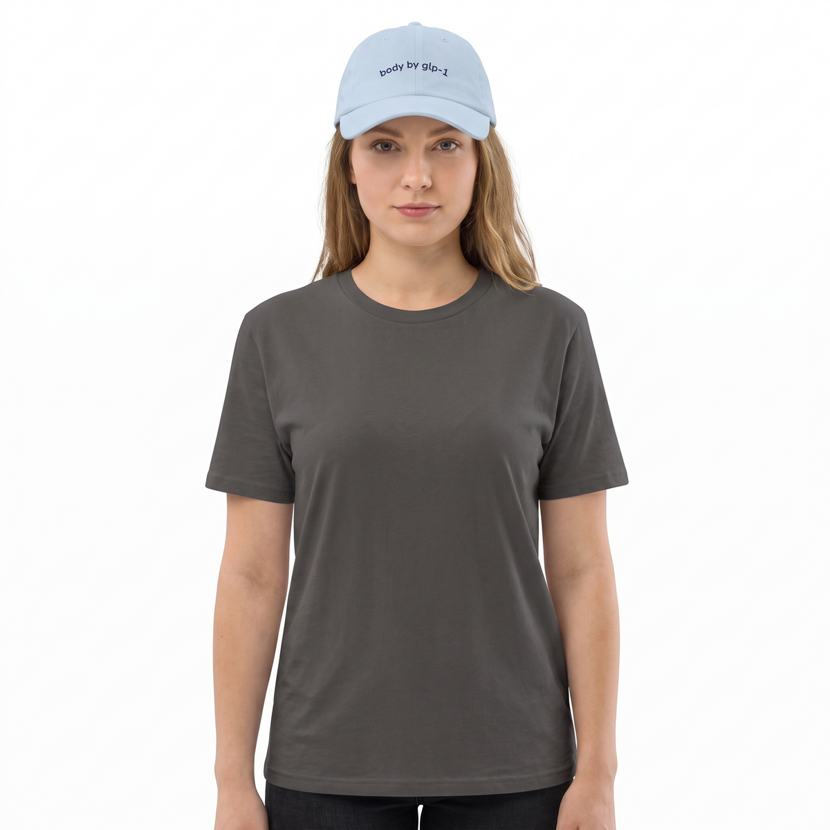 Body by GLP-1 Embroidered Dad Hat-Body by GLP-1 Embroidered Dad Hat, Light Blue, model wide