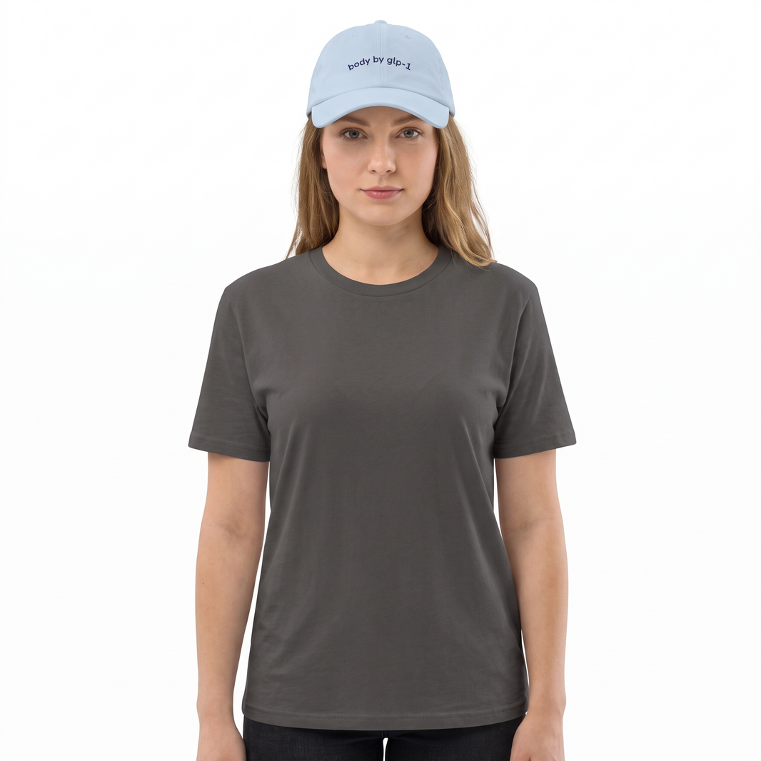 Body by GLP-1 Embroidered Dad Hat-Body by GLP-1 Embroidered Dad Hat, Light Blue, model wide