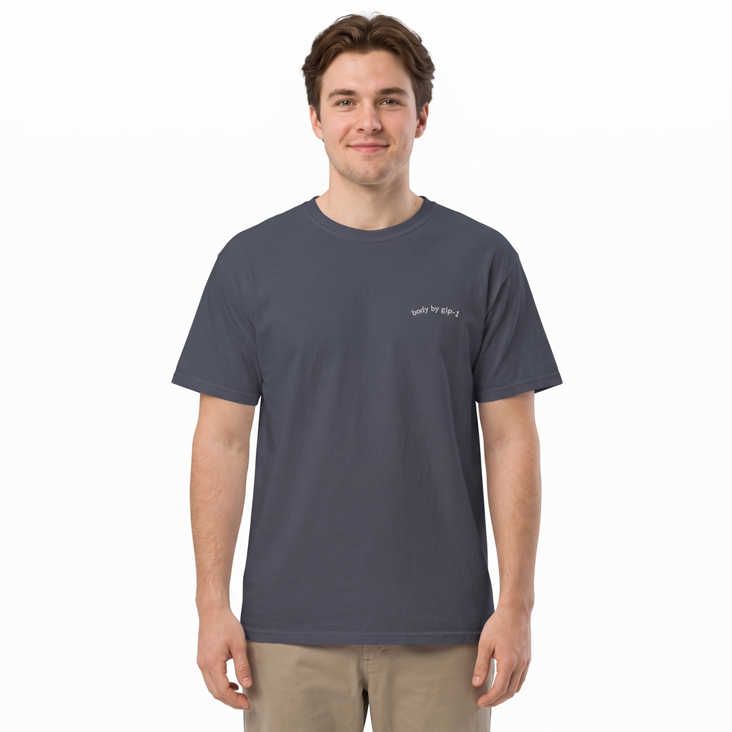 Body by GLP-1 Embroidered T-Shirt-Body by GLP-1 Embroidered T-Shirt, Navy, model wide