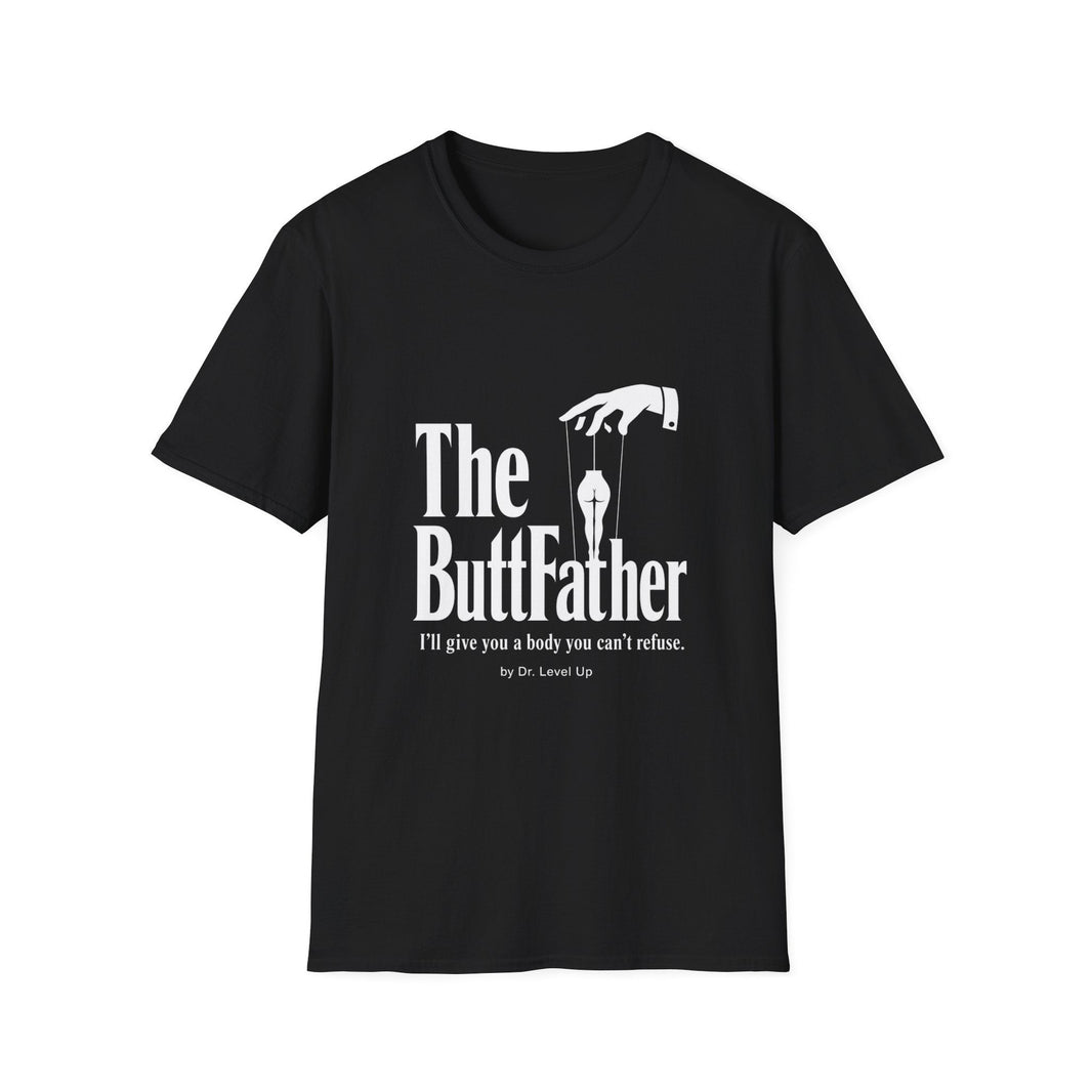 The Buttfather T-Shirt, Black, product front