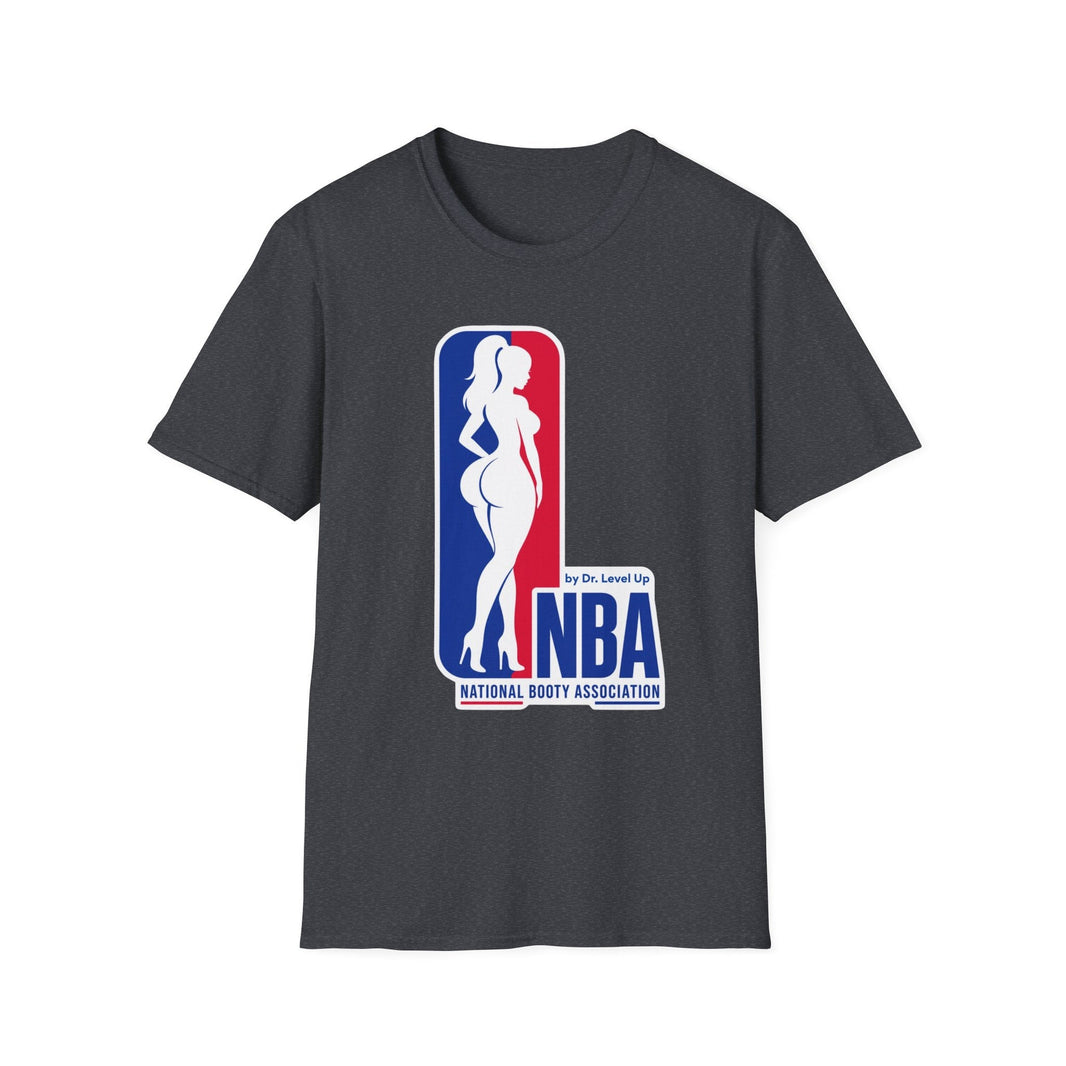 NBA - National Booty Association T-Shirt-NBA - National Booty Association T-Shirt, Dark Heather Grey, product front