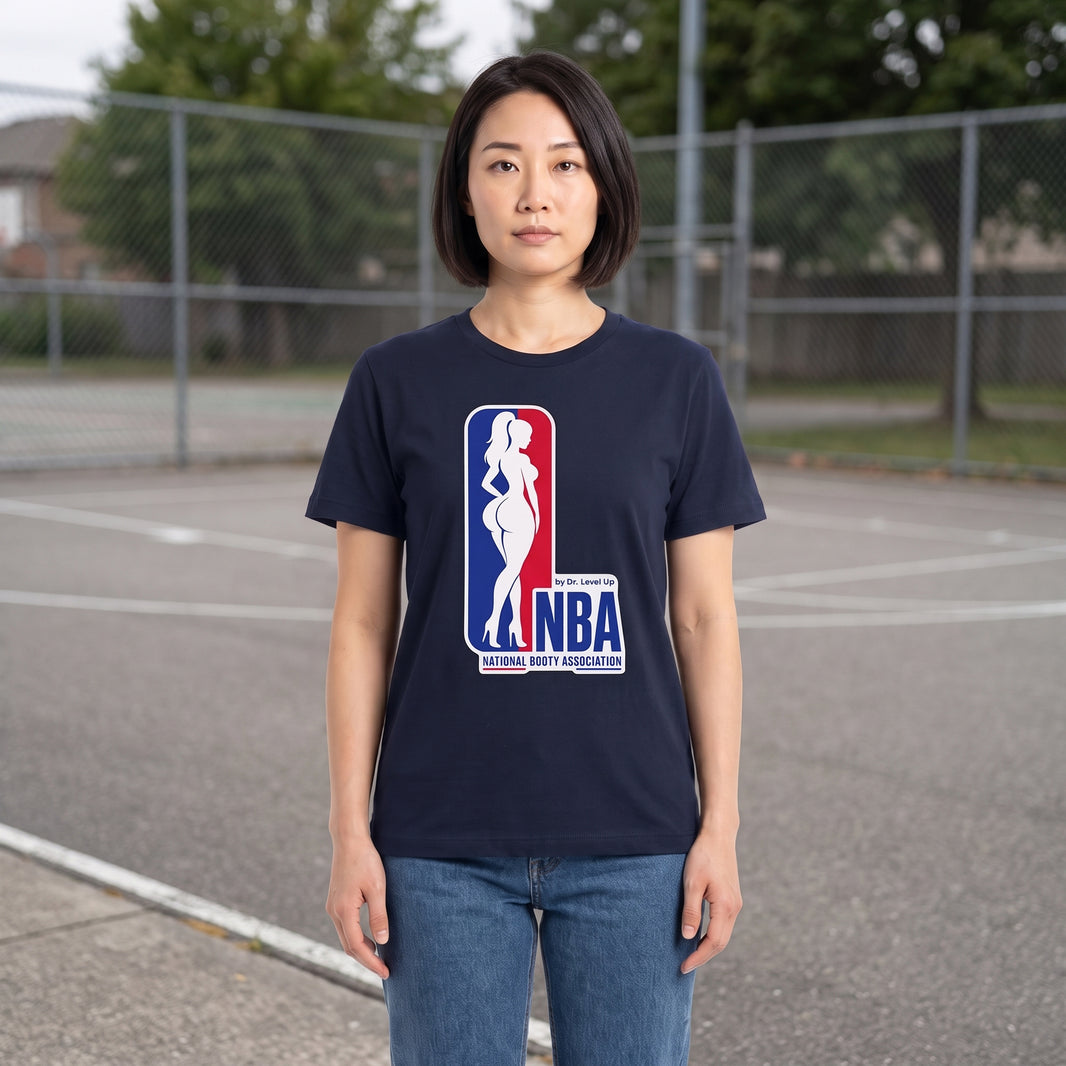 NBA - National Booty Association T-Shirt-NBA - National Booty Association T-Shirt, Navy, lifestyle
