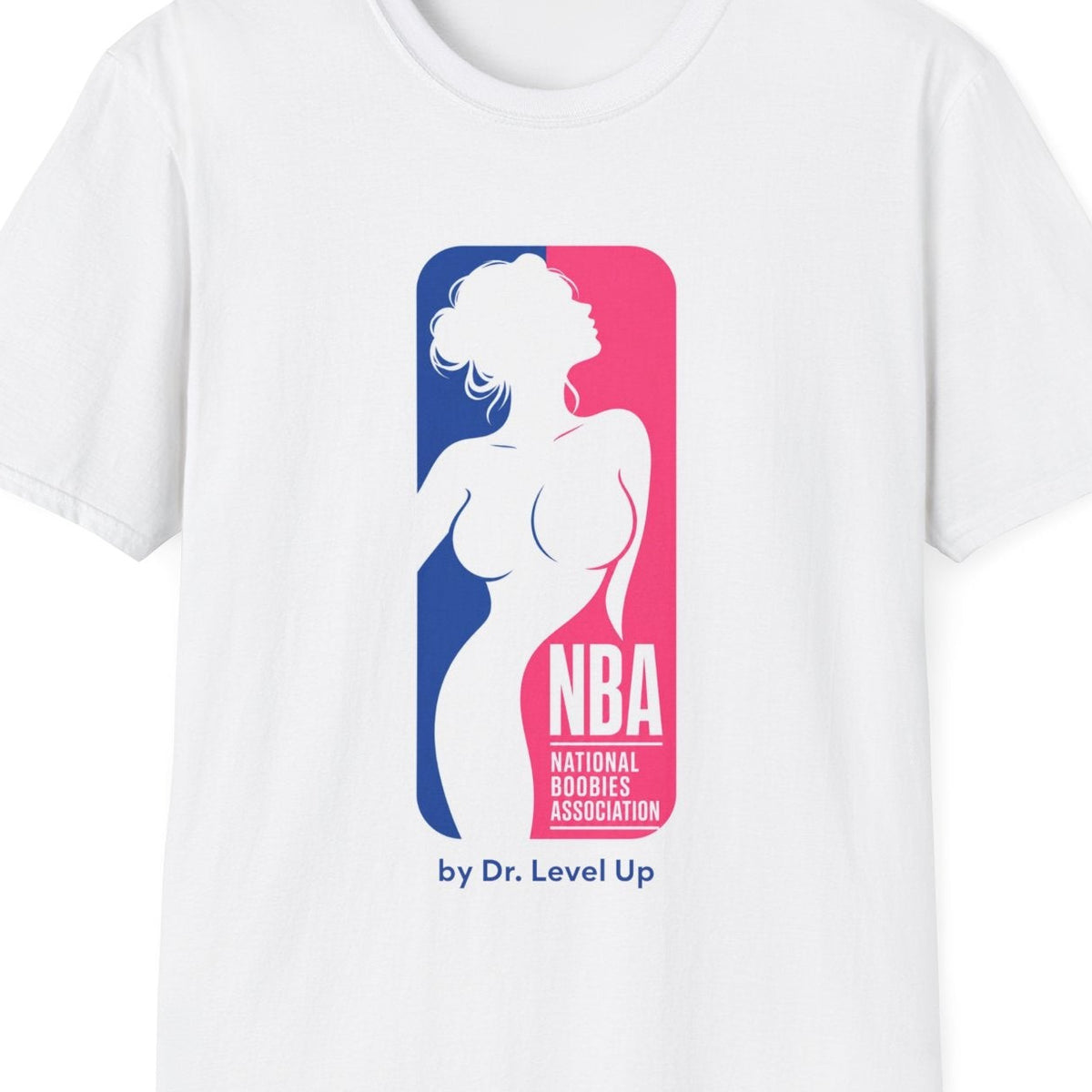 NBA - National Boobies Association T-Shirt-NBA - National Boobies Association T-Shirt, White, print detail crop