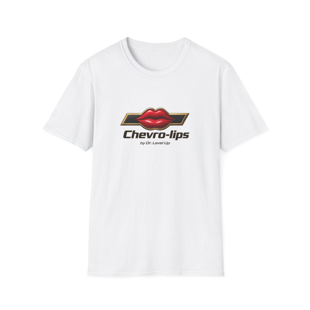 Chevro-lips Unisex T-Shirt, White, product front