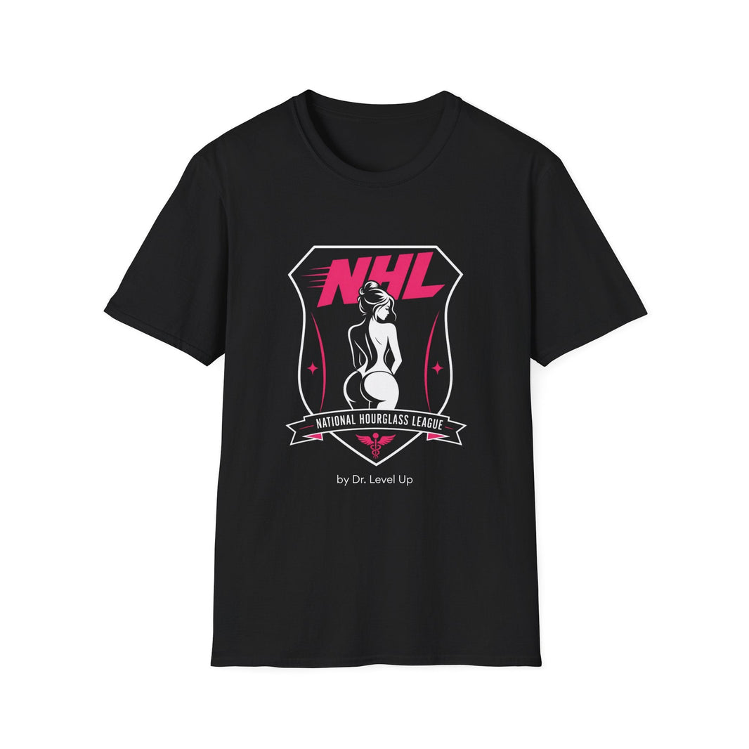 NHL - National Hourglass League Unisex Softstyle T-Shirt-NHL - National Hourglass League Unisex Softstyle T-Shirt, Black, product front