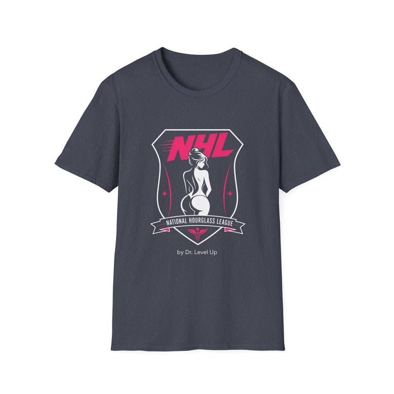 NHL - National Hourglass League Unisex Softstyle T-Shirt, Heather Navy, product front