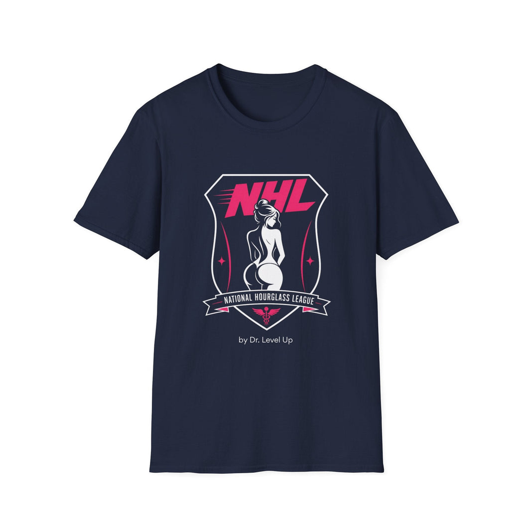 NHL - National Hourglass League Unisex Softstyle T-Shirt-NHL - National Hourglass League Unisex Softstyle T-Shirt, Navy, product front