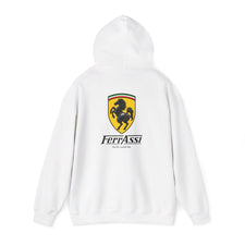 Ferassi BBL Horse Hoodie, White, product back
