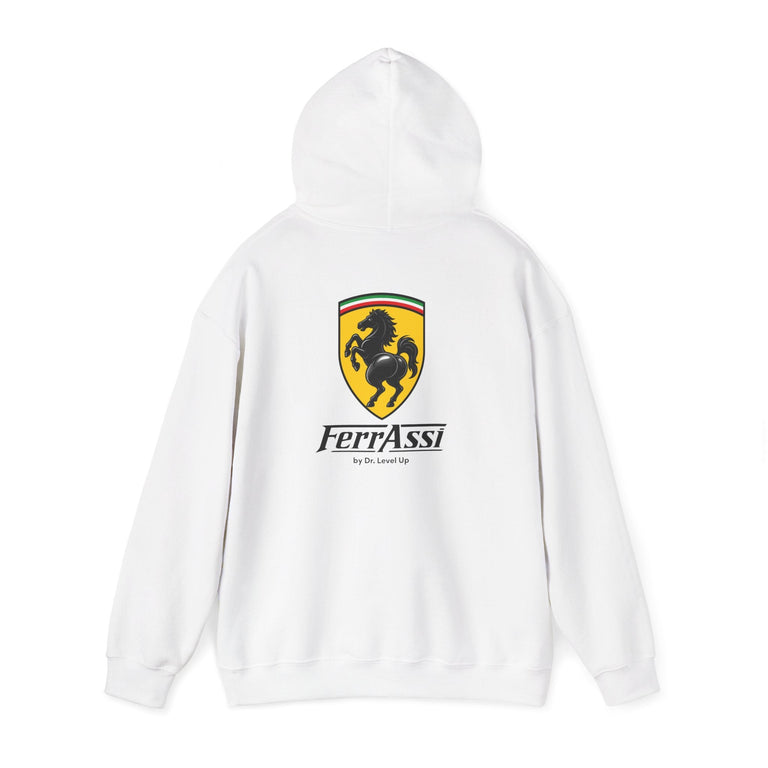 Ferassi BBL Horse Hoodie, White, product back