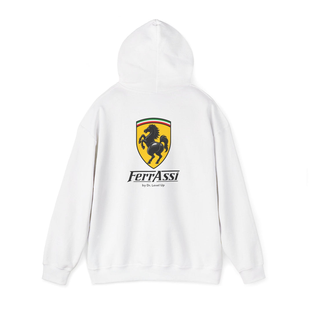 Ferassi BBL Horse Hoodie, White, product back