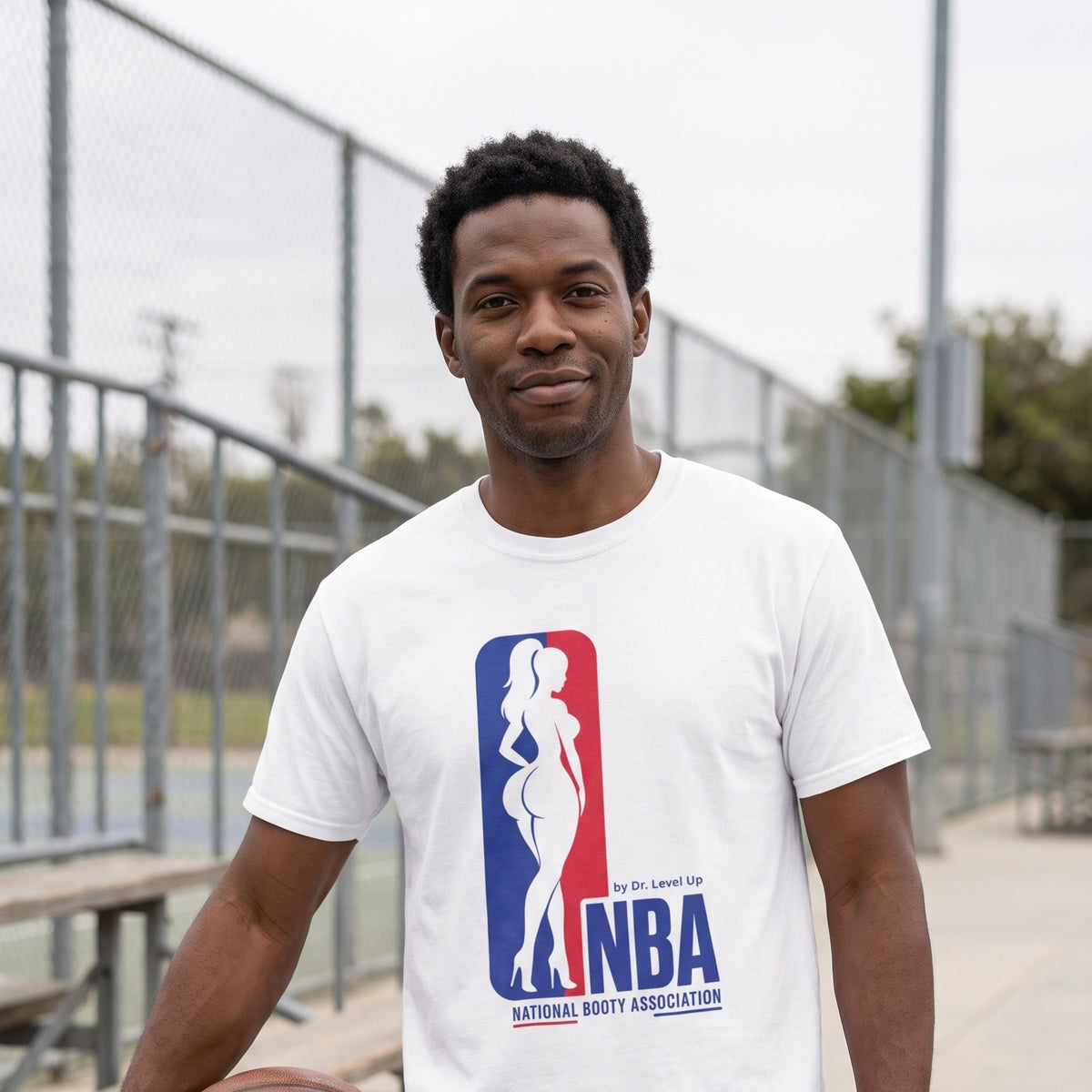 NBA - National Booty Association T-Shirt, White, lifestyle