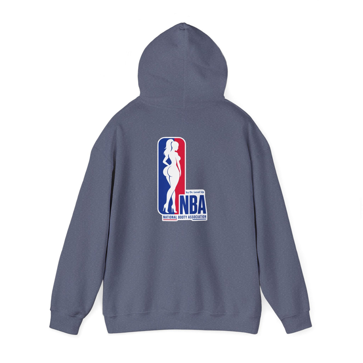 NBA - National Booty Association Hoodie-NBA - National Booty Association Hoodie, Heather Navy, product back