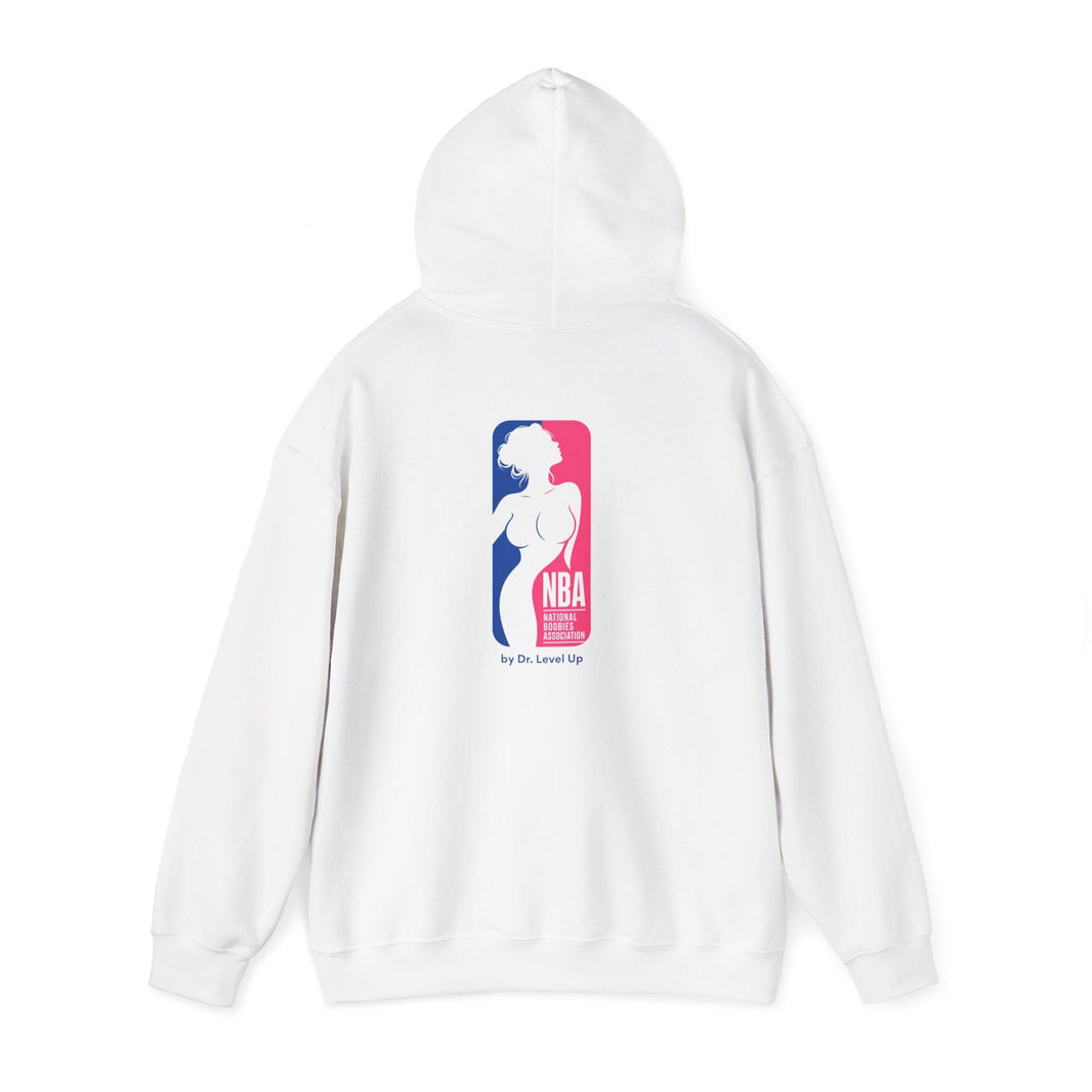 NBA - National Boobies Association Hoodie, White, product back
