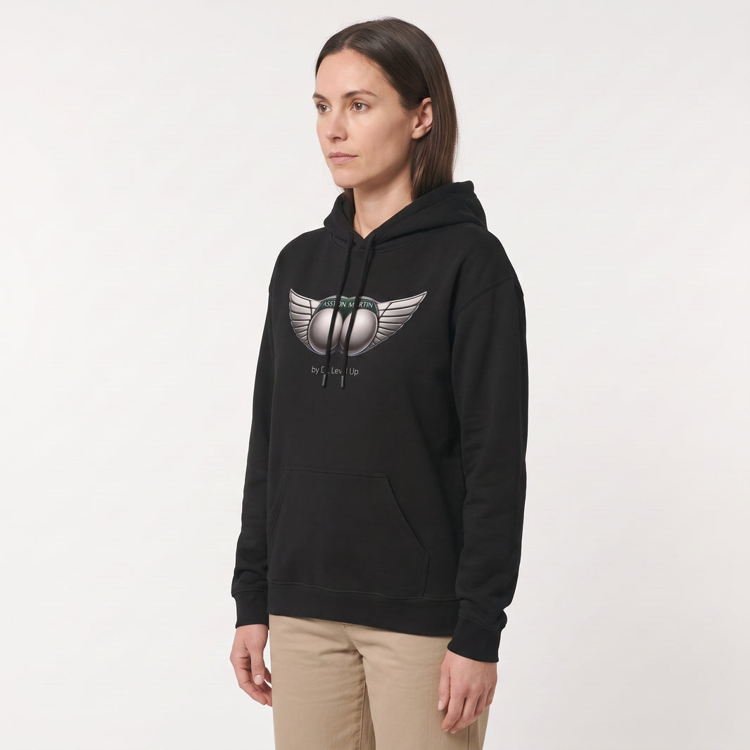 ASSton Martin BBL Hoodie-ASSton Martin BBL Hoodie, Black, white-background studio angled model view