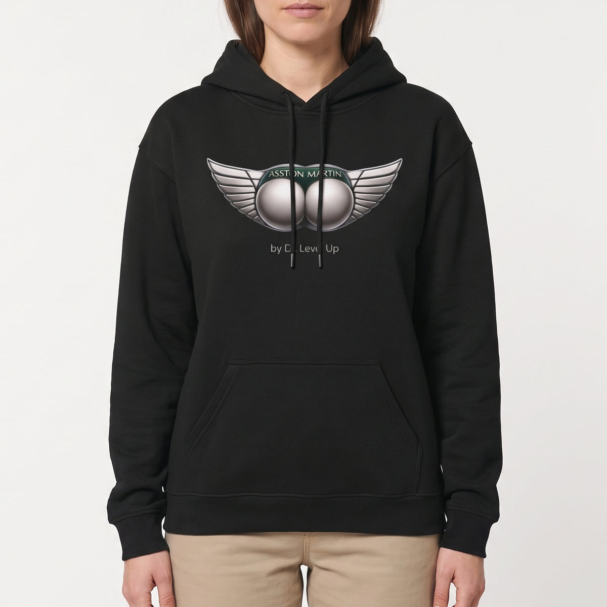 ASSton Martin BBL Hoodie-ASSton Martin BBL Hoodie, Black, white-background studio on-model close-up