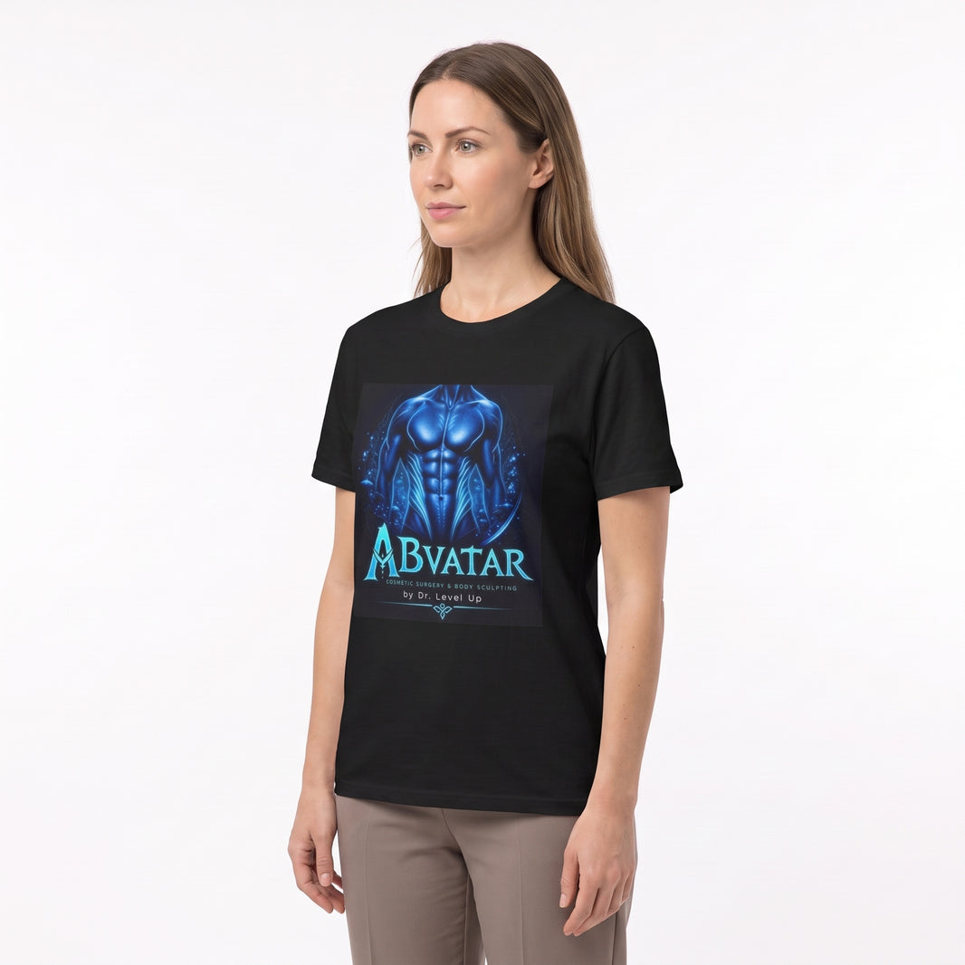 ABvatar High Definition Lipo T-Shirt-ABvatar High Definition Lipo T-Shirt, Black, white-background studio angled model view