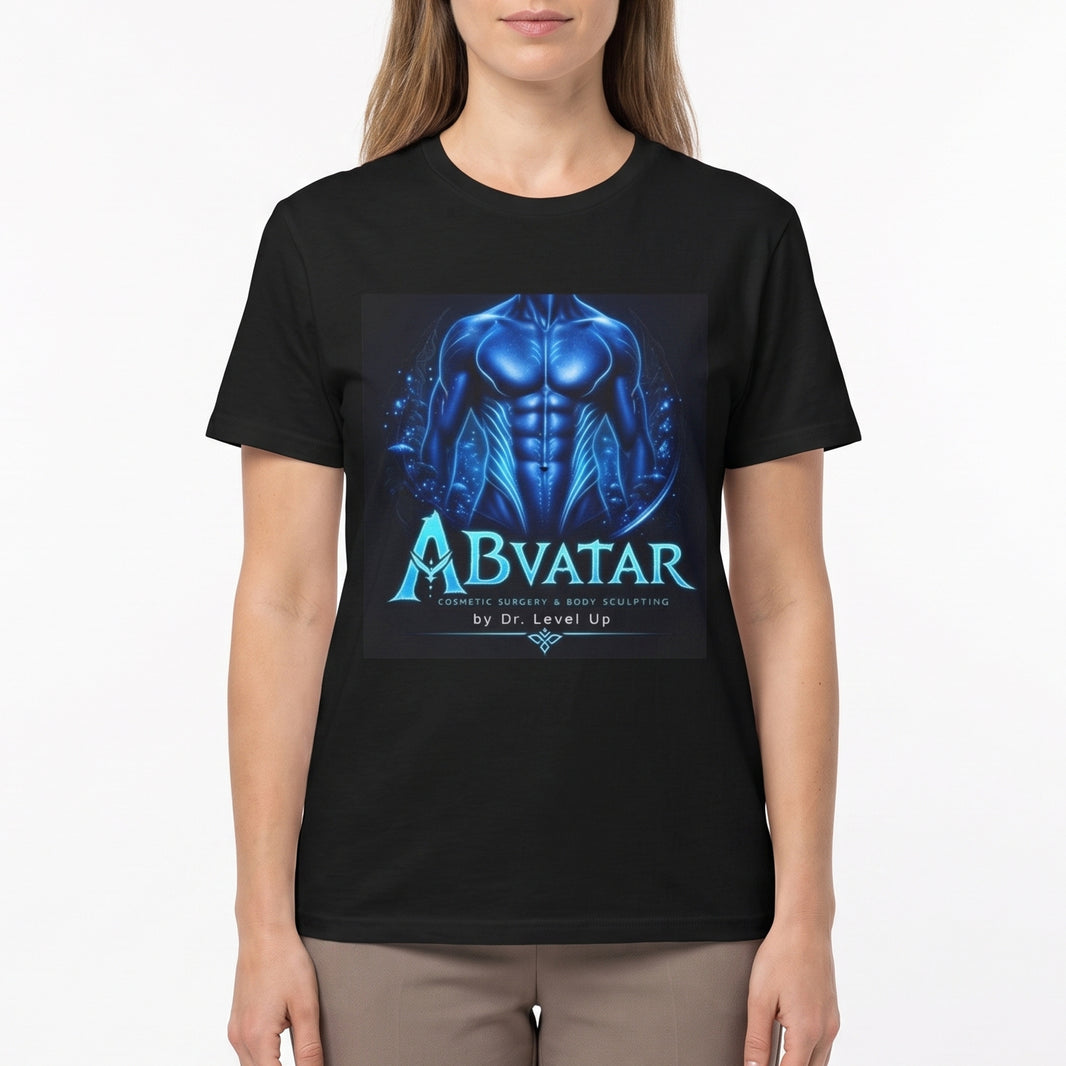 ABvatar High Definition Lipo T-Shirt-ABvatar High Definition Lipo T-Shirt, Black, white-background studio on-model close-up