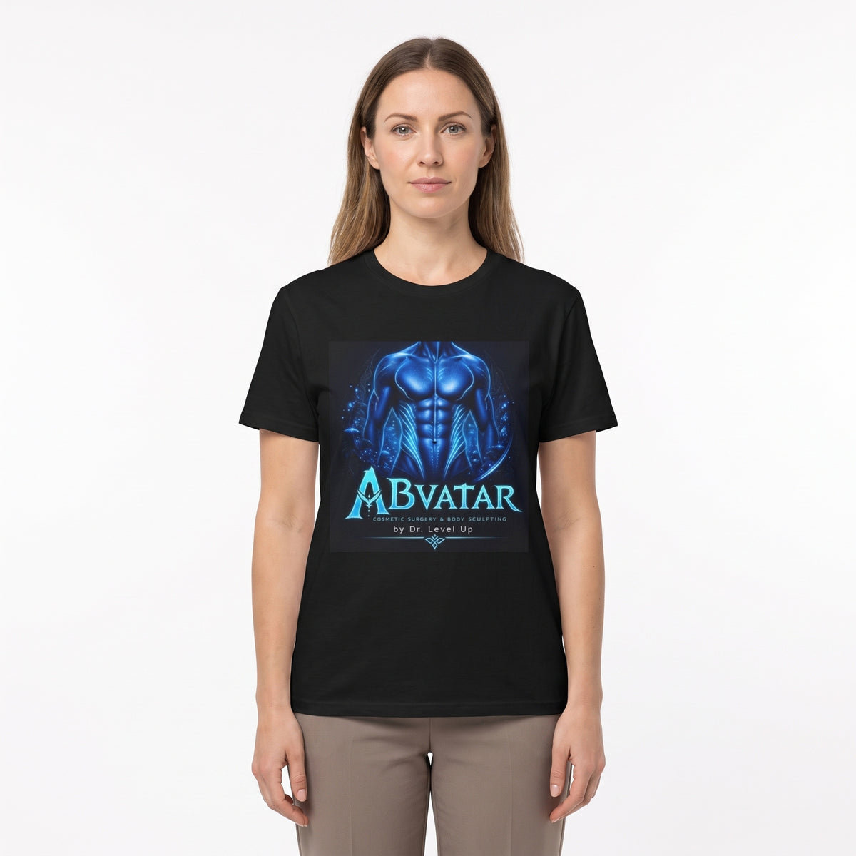 ABvatar High Definition Lipo T-Shirt-ABvatar High Definition Lipo T-Shirt, Black, white-background studio wider fit view