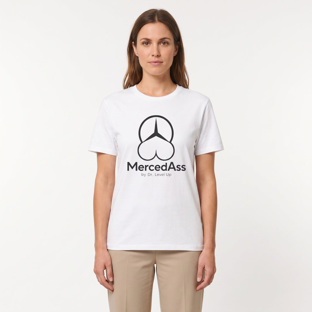 MercedASS BBL T-Shirt-MercedASS BBL T-Shirt, White, white-background studio wider fit view