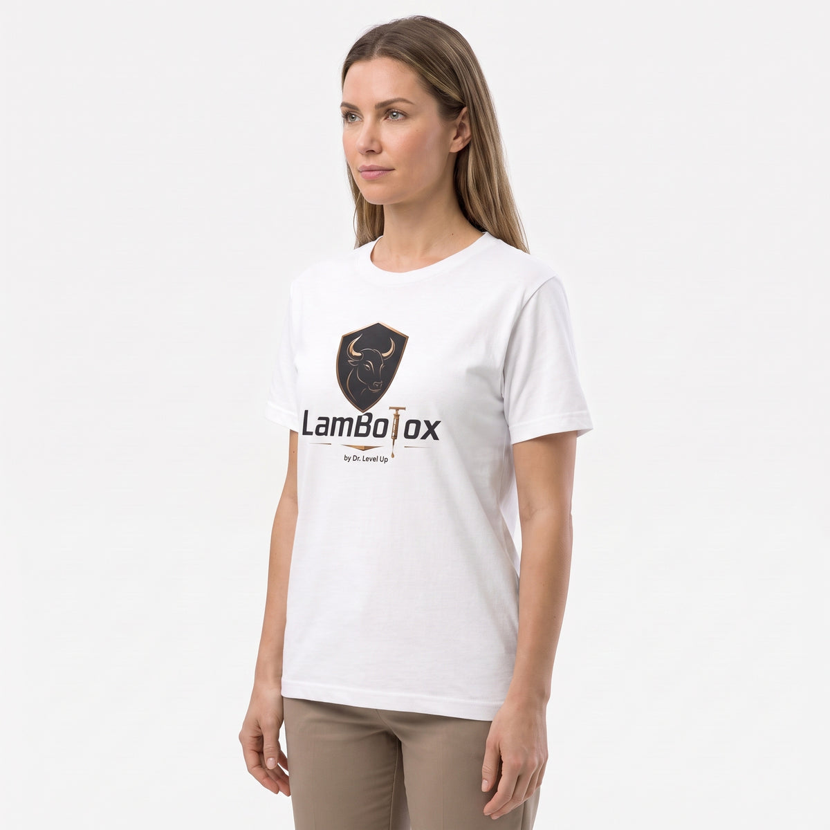 LamboTox T-Shirt-LamboTox T-Shirt, White, white-background studio angled model view
