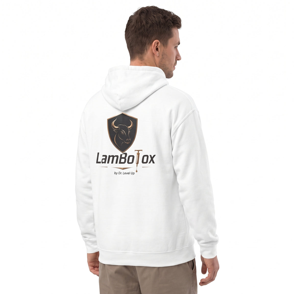 LamboTox Hoodie-LamboTox Hoodie, White, white-background studio angled model view