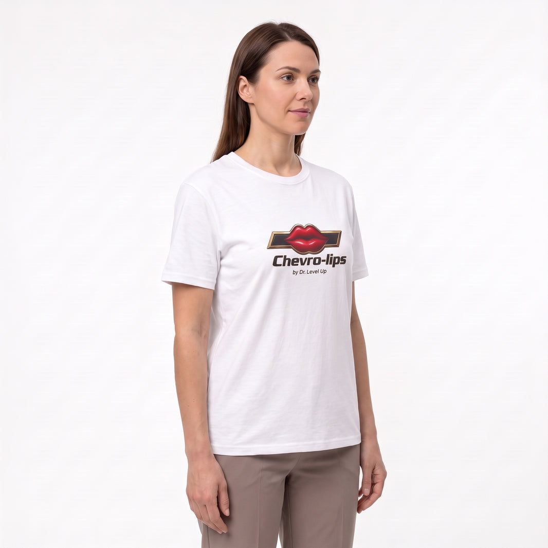 Chevro-lips Unisex T-Shirt-Chevro-lips Unisex T-Shirt, White, white-background studio angled model view