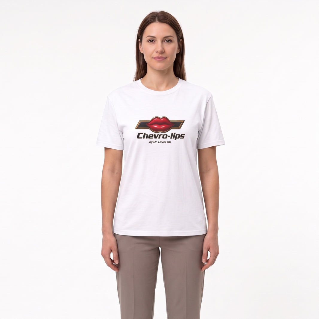 Chevro-lips Unisex T-Shirt-Chevro-lips Unisex T-Shirt, White, white-background studio wider fit view