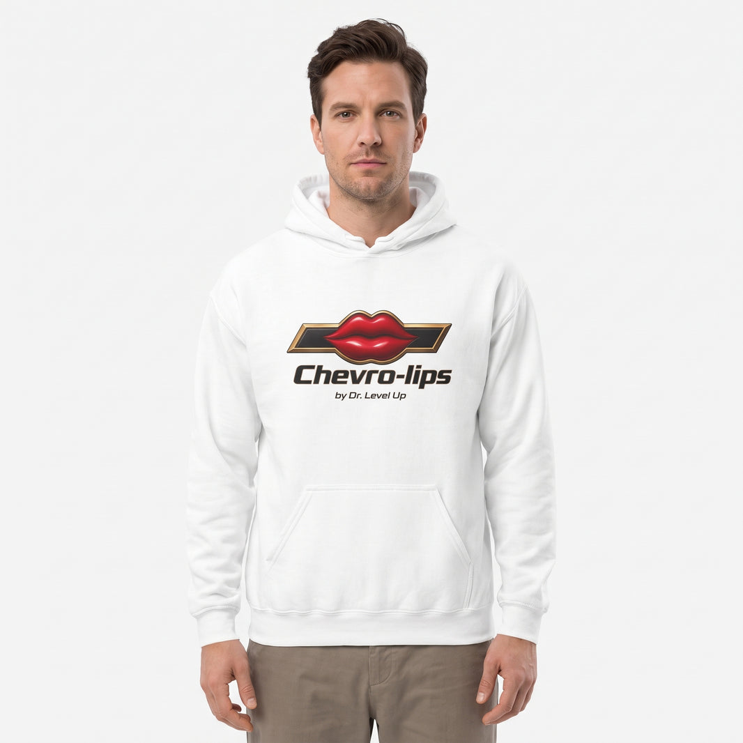 Chevro-lips Hoodie-Chevro-lips Hoodie, White, white-background studio wider fit view