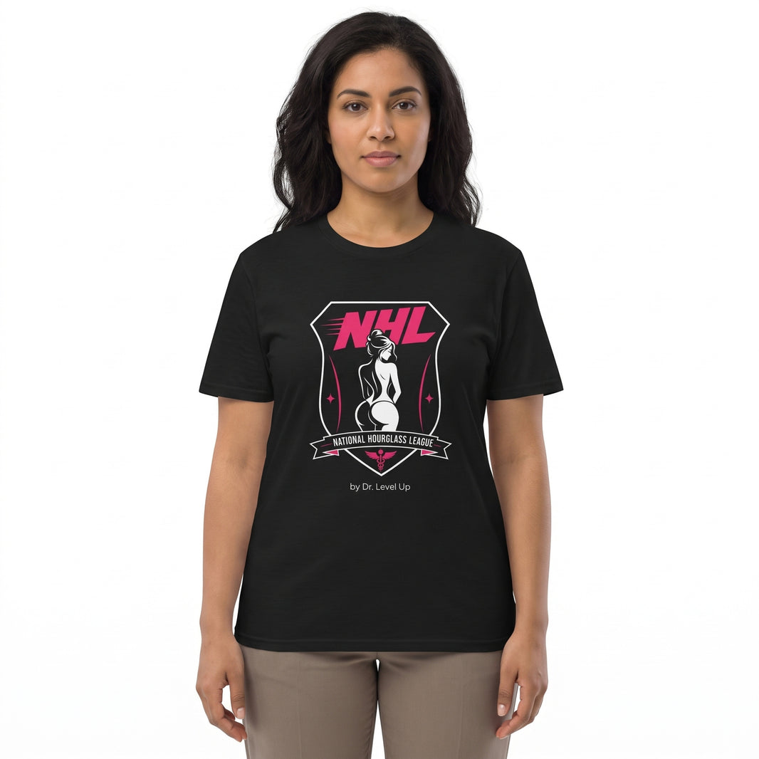 NHL - National Hourglass League Unisex Softstyle T-Shirt-NHL - National Hourglass League Unisex Softstyle T-Shirt, Black, white-background studio wider fit view