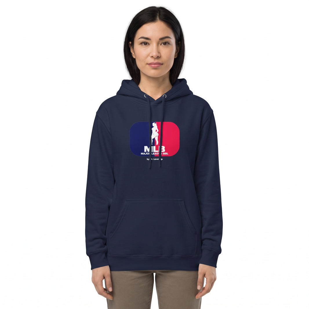 MLB - Major League BBL Hoodie-MLB - Major League BBL Hoodie, Navy, white-background studio wider fit view