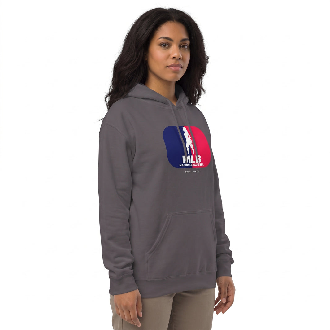 MLB - Major League BBL Hoodie-MLB - Major League BBL Hoodie, Charcoal, white-background studio angled model view