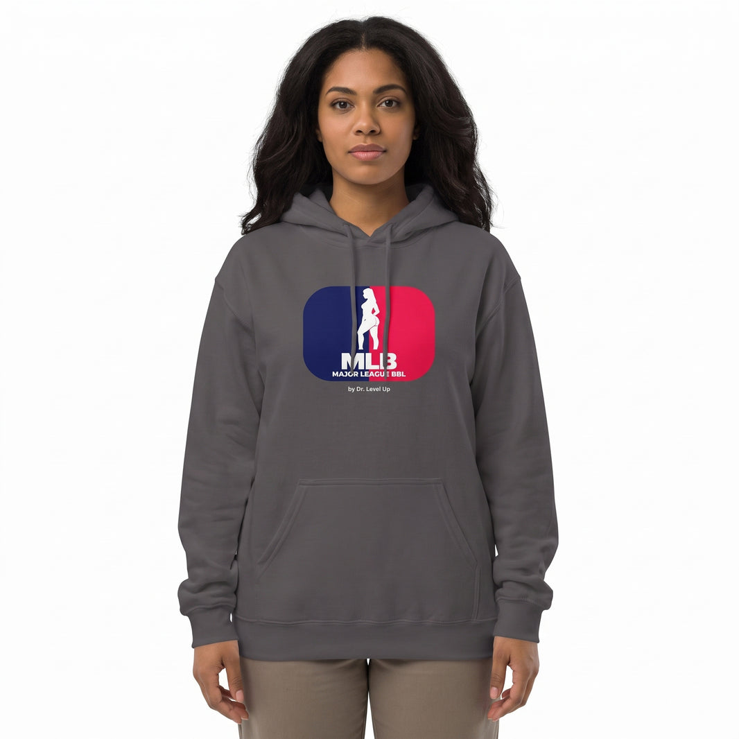 MLB - Major League BBL Hoodie-MLB - Major League BBL Hoodie, Charcoal, white-background studio wider fit view