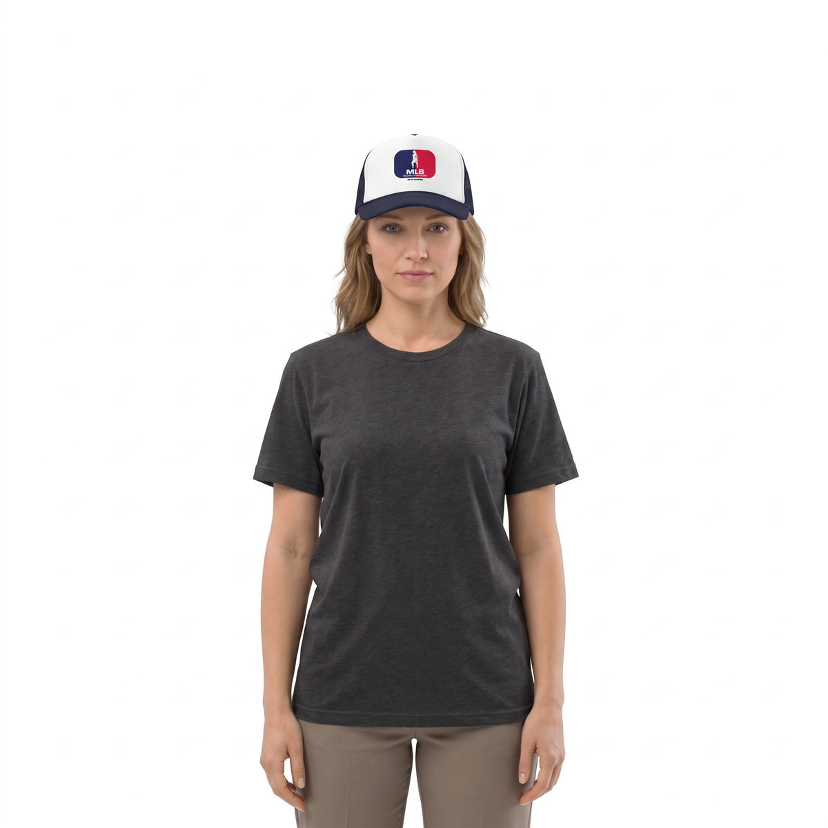 MLB - Major League BBL Trucker Cap-MLB - Major League BBL Trucker Cap, Dark Navy, white-background studio wider fit view