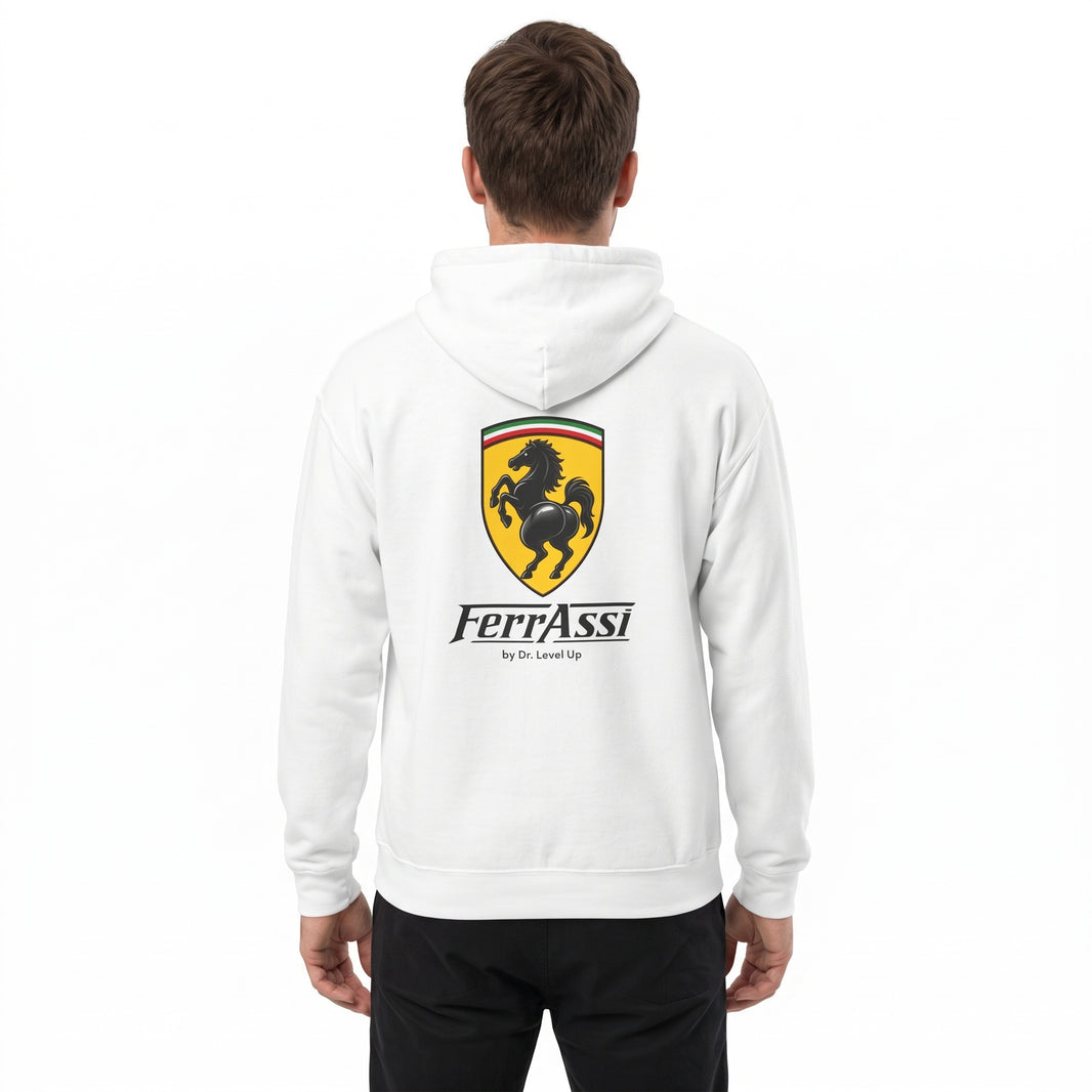 Ferassi BBL Horse Hoodie-Ferassi BBL Horse Hoodie, White, white-background studio wider fit view