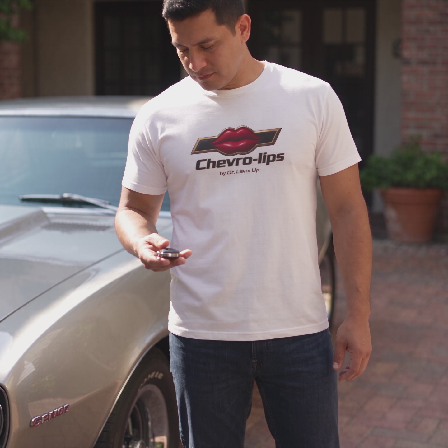 Chevro-lips Unisex T-Shirt, 10-second square lifestyle video