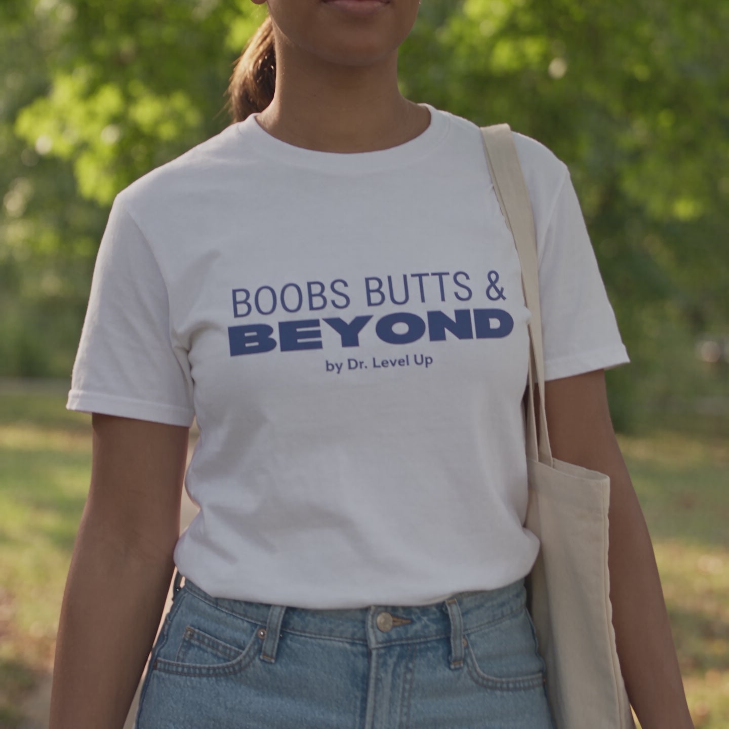 Boobs Butts & Beyond Unisex T-Shirt, 10-second square lifestyle video